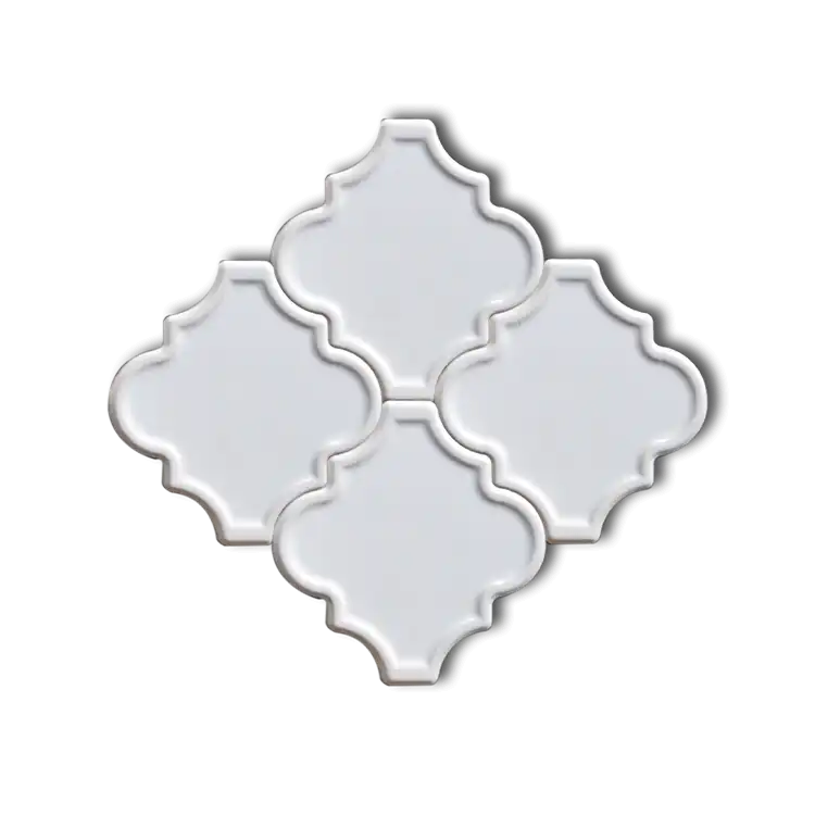 Beyaz Rölyefli Ottoman Çini Seramik