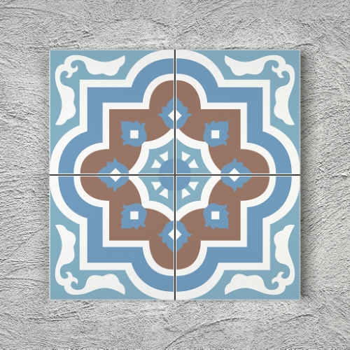 20x20 YK22 Çini Desenli Yer Karosu